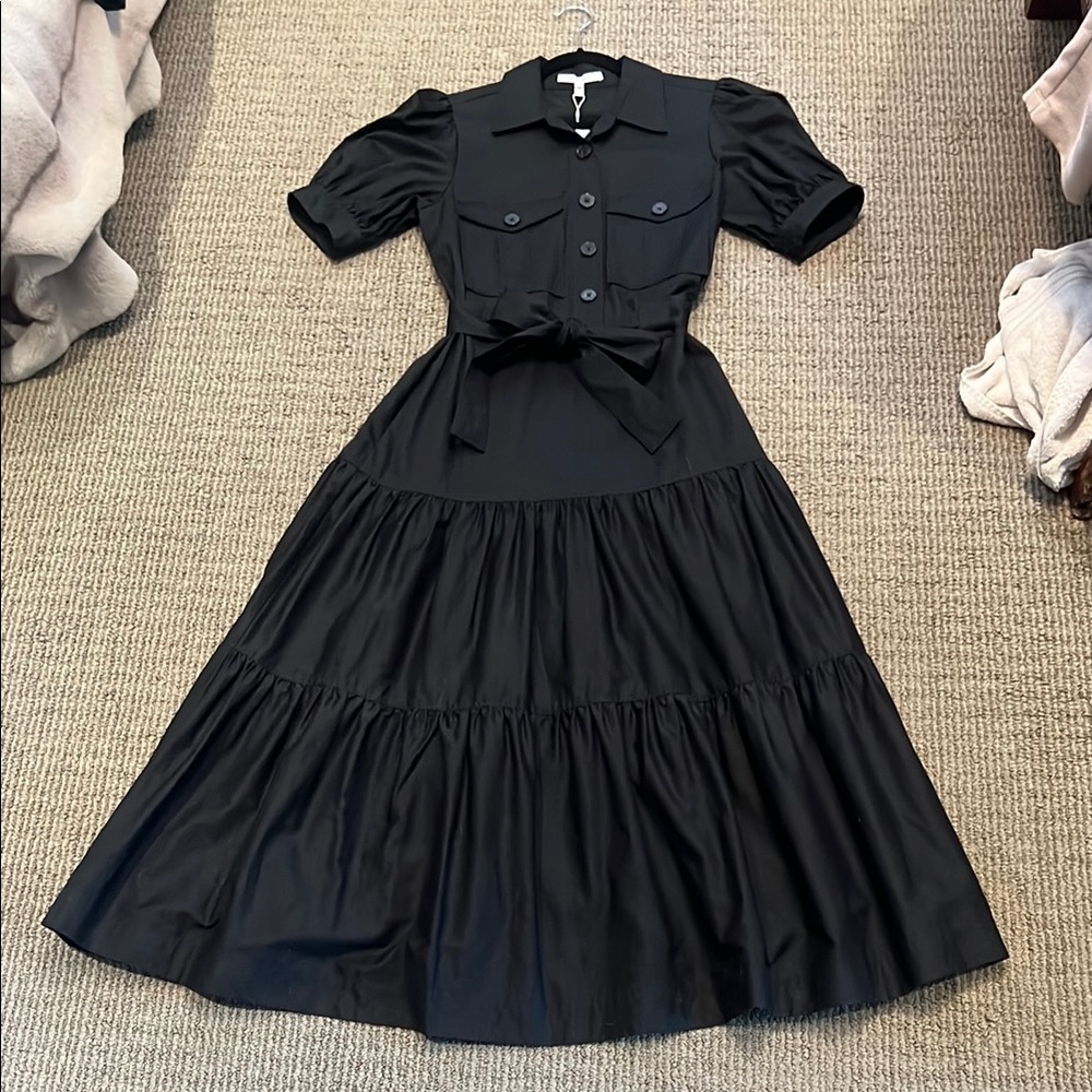 Derek Lam 10 Crosby Black Midi Dress